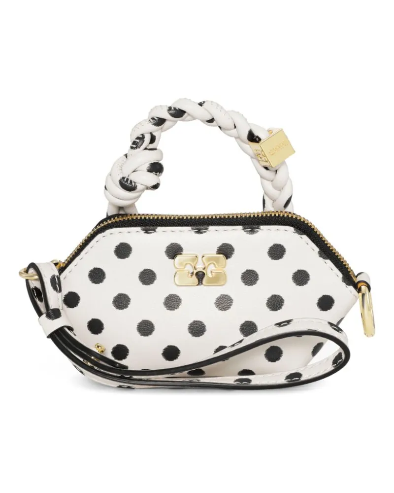 Ganni Mini-Tasche mit Polka Dot-Print - Weiß Weiß