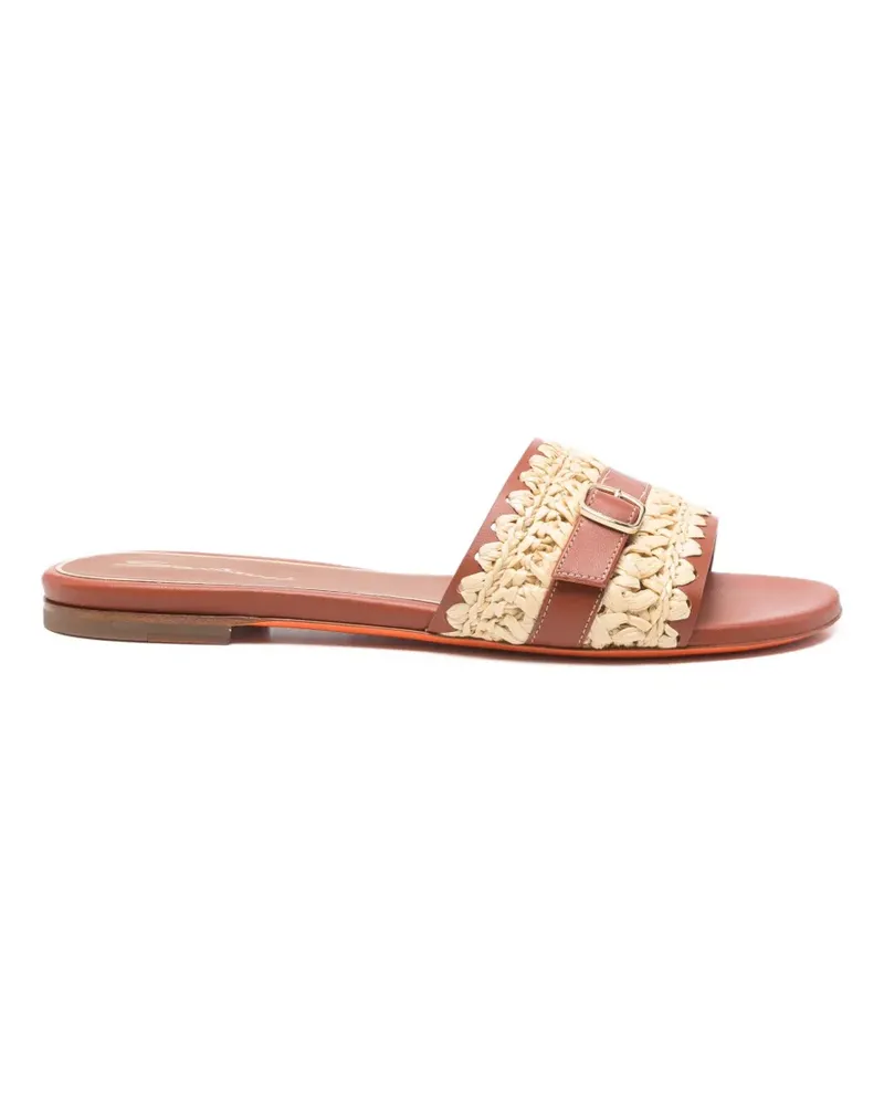 Santoni open-toe flat sandals - Braun Braun
