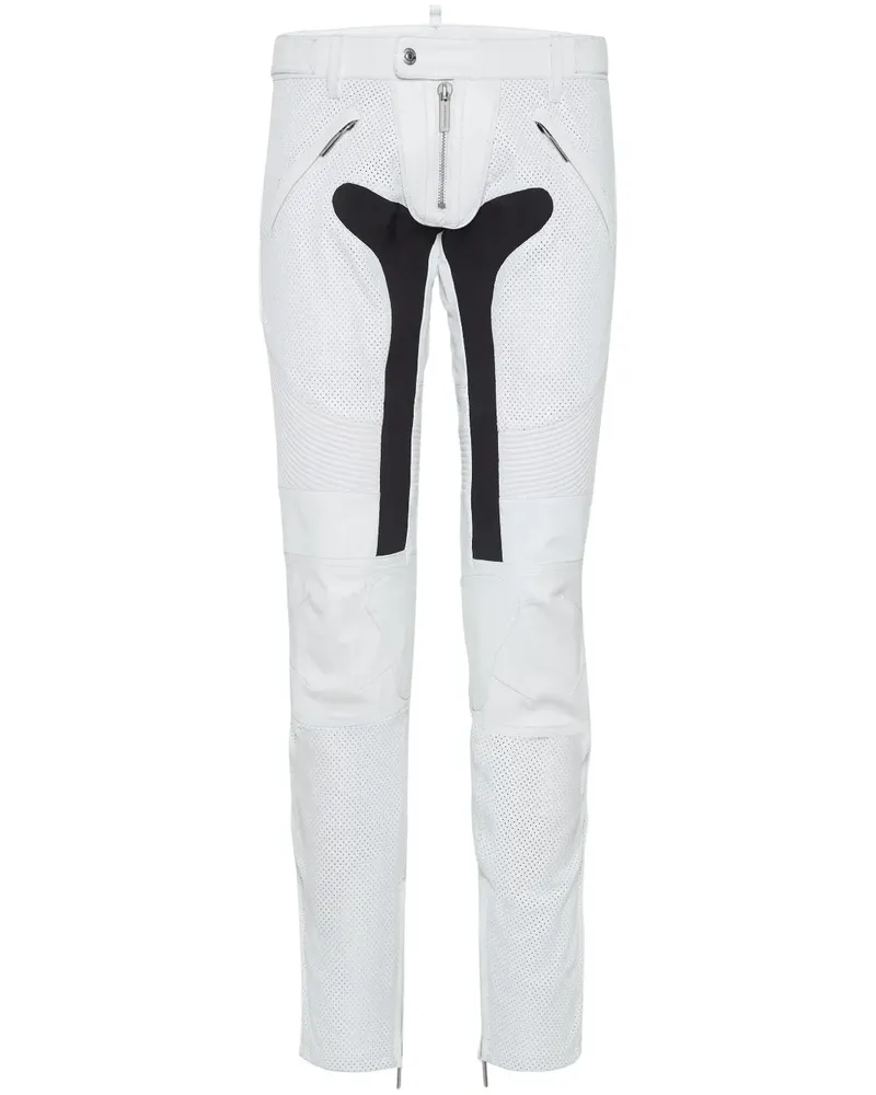 Dsquared2 Hose aus Leder - Weiß Weiß