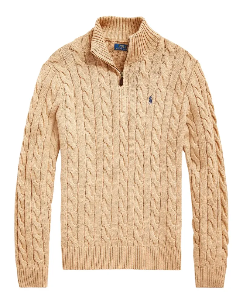 Ralph Lauren cable-knit zip sweater - Nude Nude