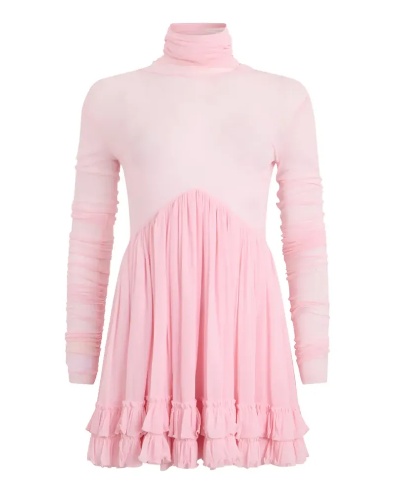 Philosophy Di Lorenzo Serafini pleated ruffled mini dress - Rosa Rosa