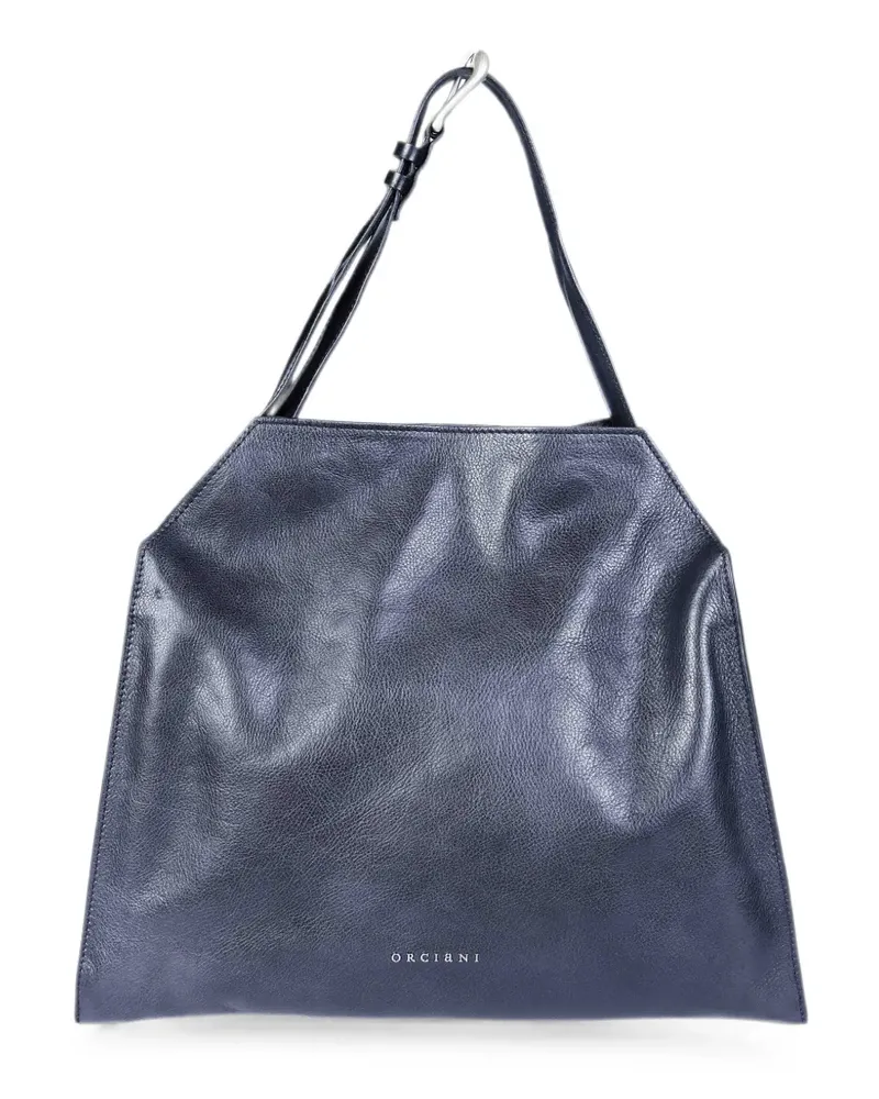Orciani Trinity M Lagoon leather shoulder bag - Schwarz Schwarz