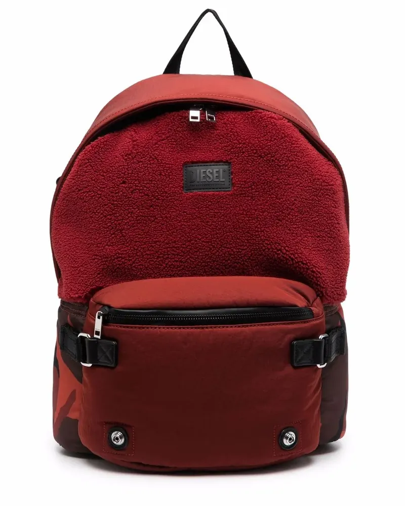 Diesel Rucksack mit Logo-Patch - Rot Rot