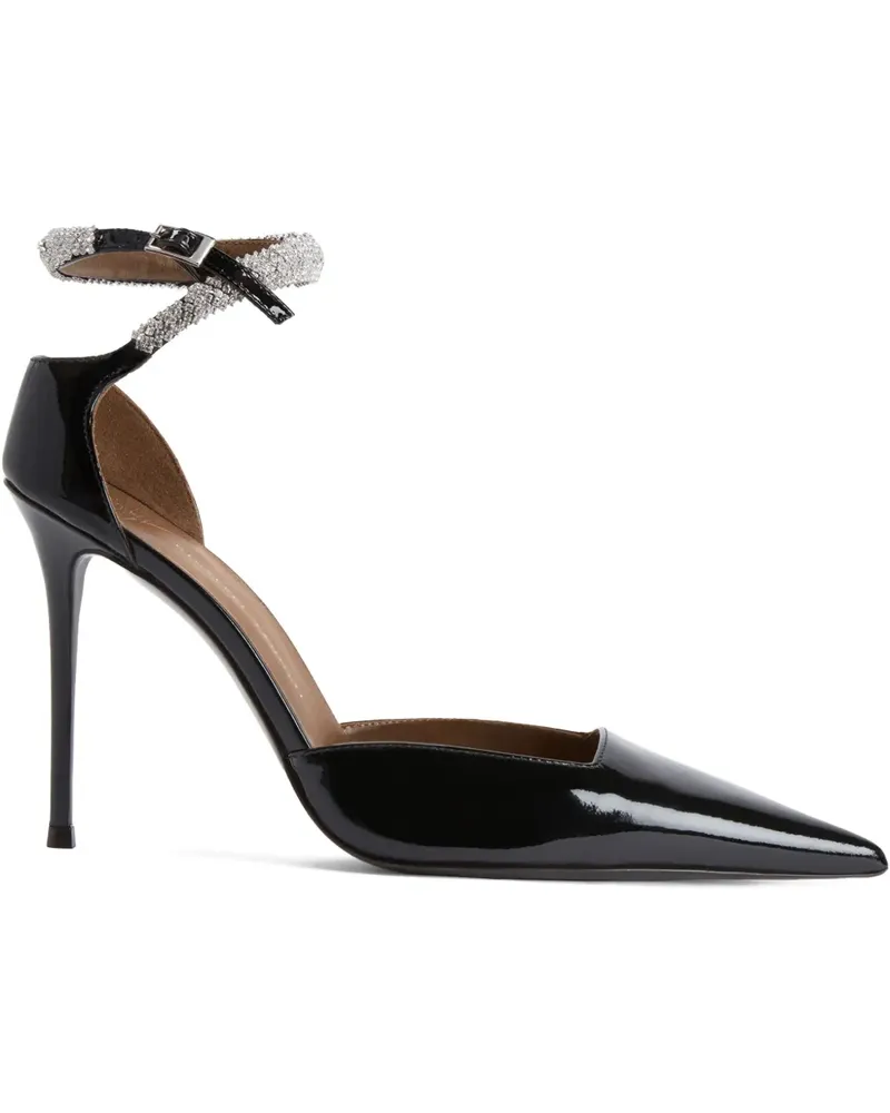 Giuseppe Zanotti Elenie Pumps mit Kristallverzierung 105mm - Schwarz Schwarz