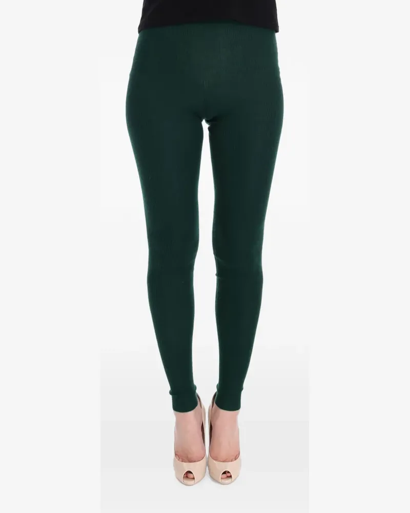 Dolce & Gabbana Gerippte Kaschmirhose - Grün Grün