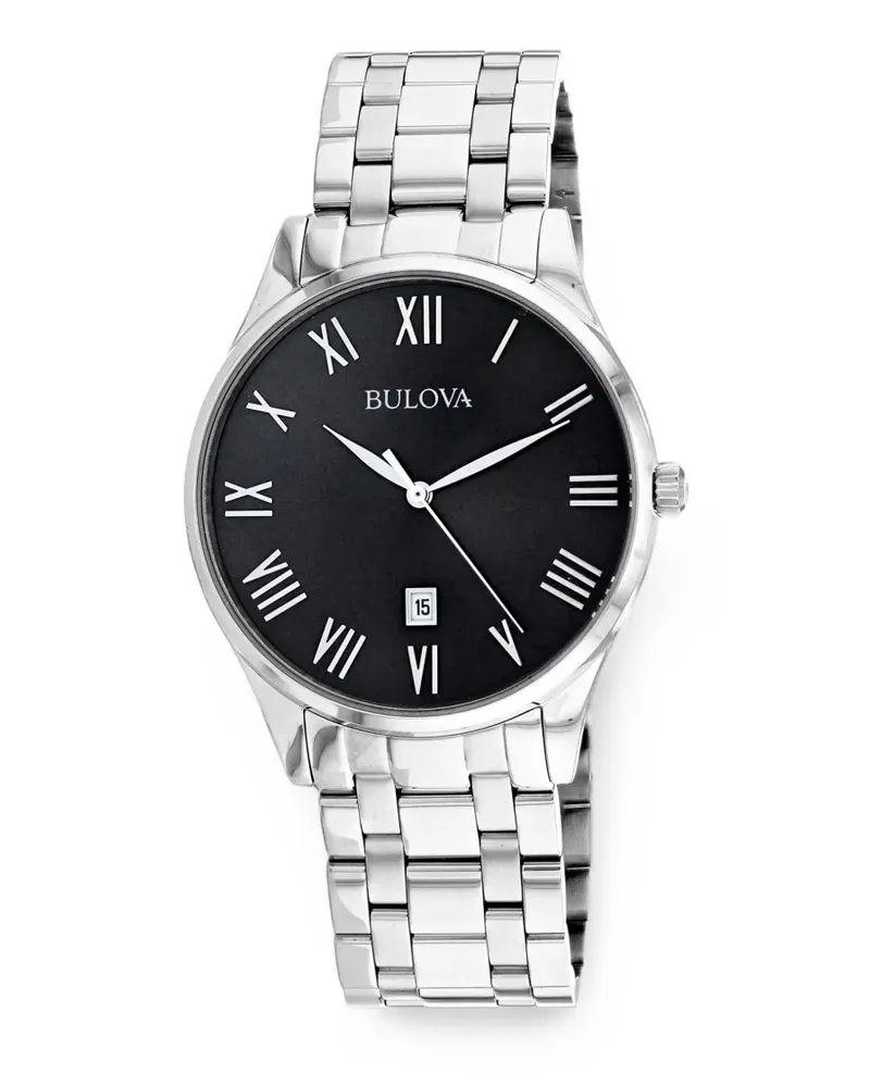 BULOVA Classic Armbanduhr aus Edelstahl 40mm - Schwarz Schwarz