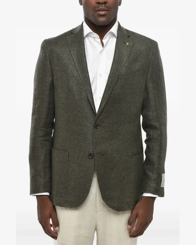 Corneliani single-breasted patch-pocket blazer - Grün Grün