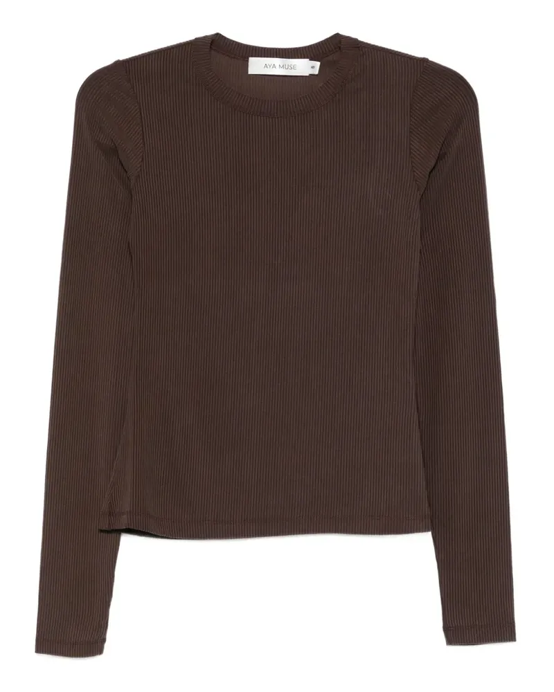 Aya Muse Pullover mit Rundhalsausschnitt - Braun Braun