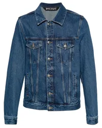 Palm Angels Jeansjacke mit Monogramm-Prägung Blau