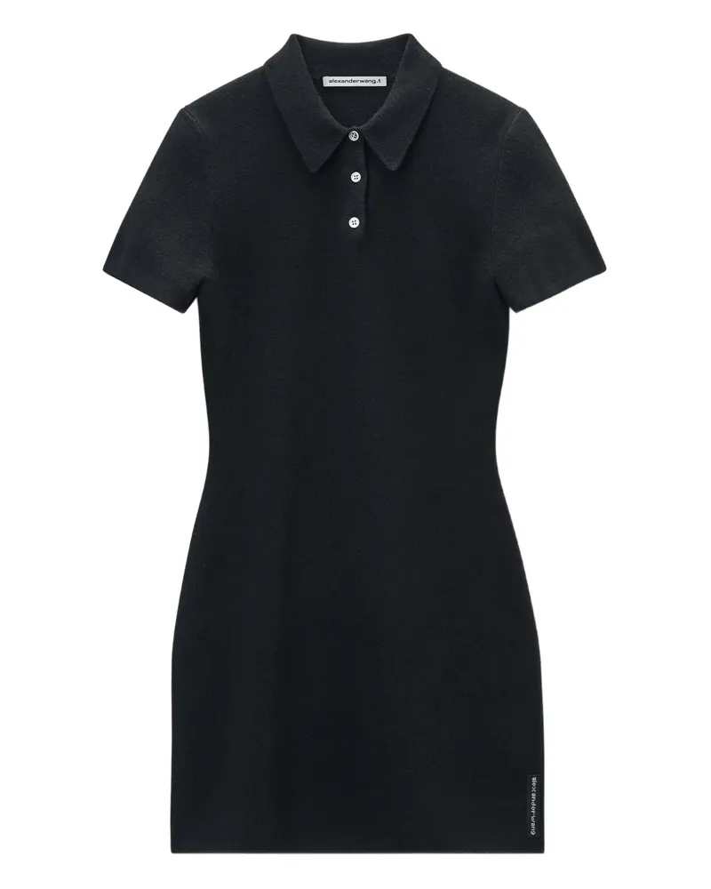 Alexander Wang Gestricktes Kleid mit Poloshirtkragen - Schwarz Schwarz