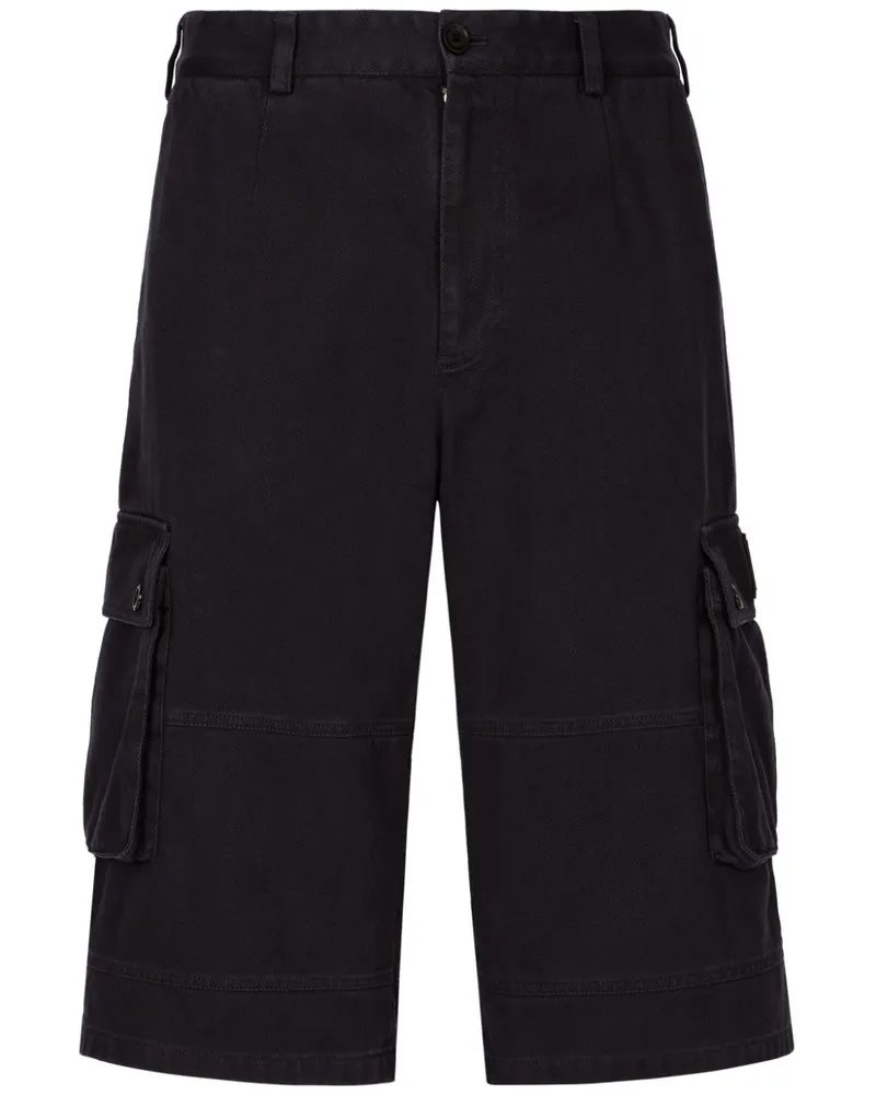 Dolce & Gabbana Cargo-Shorts mit Logo-Applikation - Blau Blau