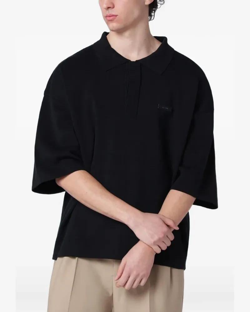 Entire Studios Langärmeliges Poloshirt - Schwarz Schwarz