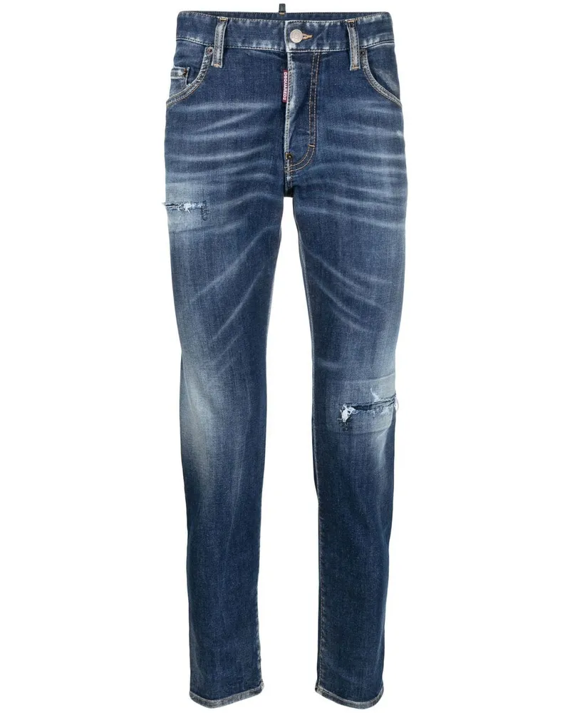 Dsquared2 Icon Jeans im Distressed-Look - Blau Blau