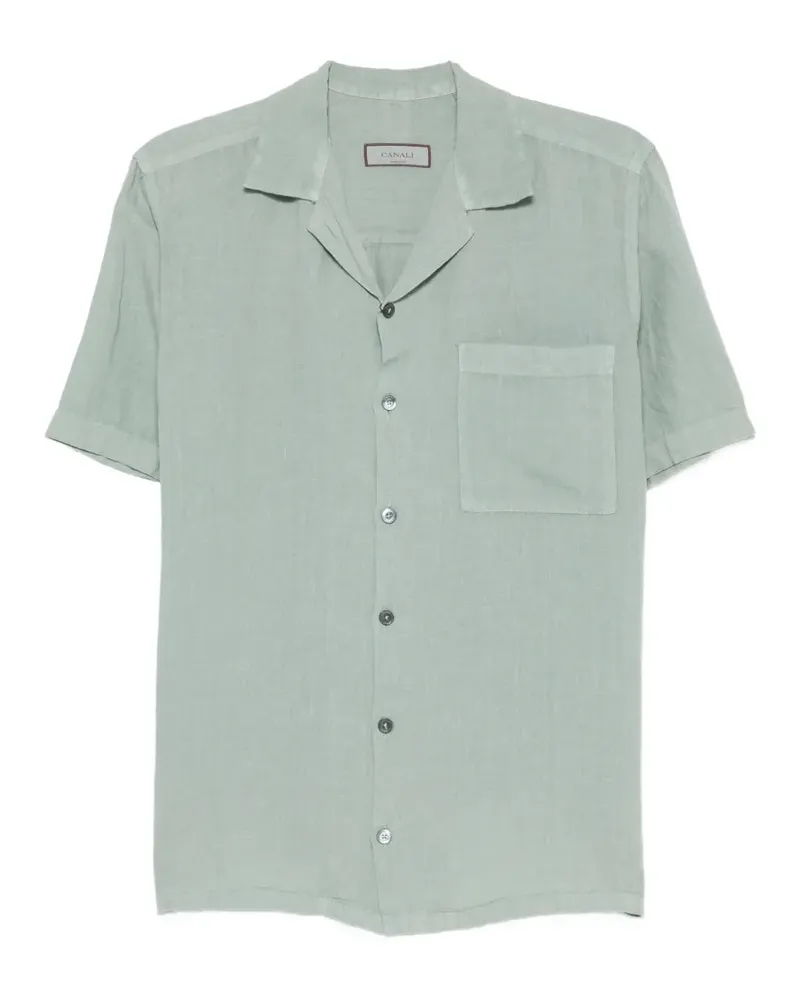 Canali short-sleeve chest-pocket shirt - Grün Grün