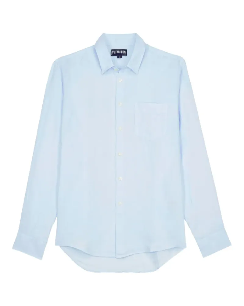 Vilebrequin linen chest-pocket shirt - Blau Blau