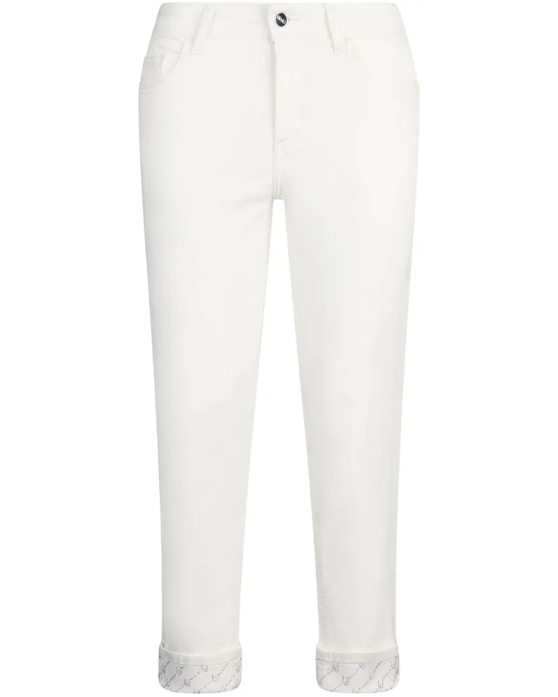 Liu Jo Gerade Cropped-Hose - Weiß Weiß