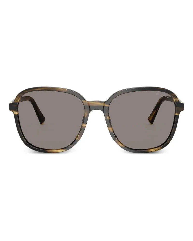 Miu Miu Sonnenbrille mit Oversized-Gestell - Braun Braun