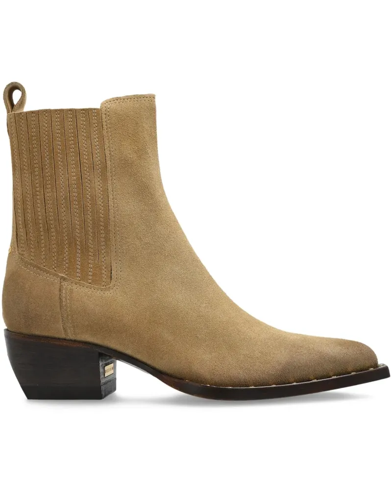 Golden Goose Knöchelhohe Wildlederstiefel - Nude Nude