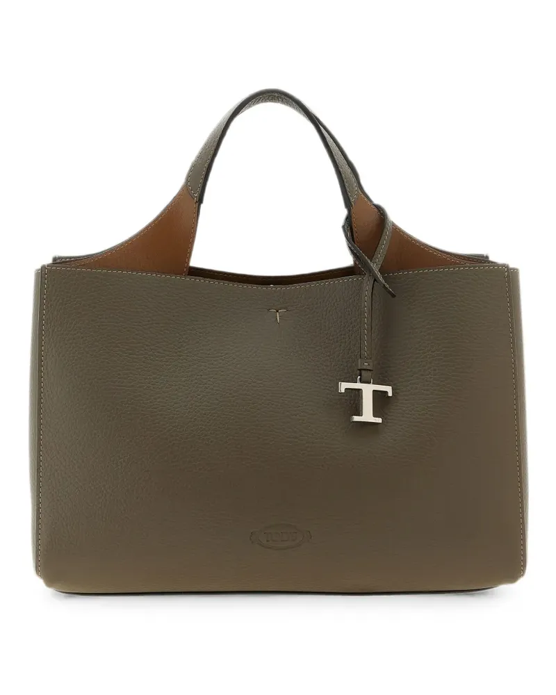 TOD'S T Timeless leather tote bag - Grau Grau