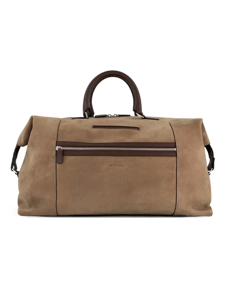 Kiton suede holdall - Nude Nude