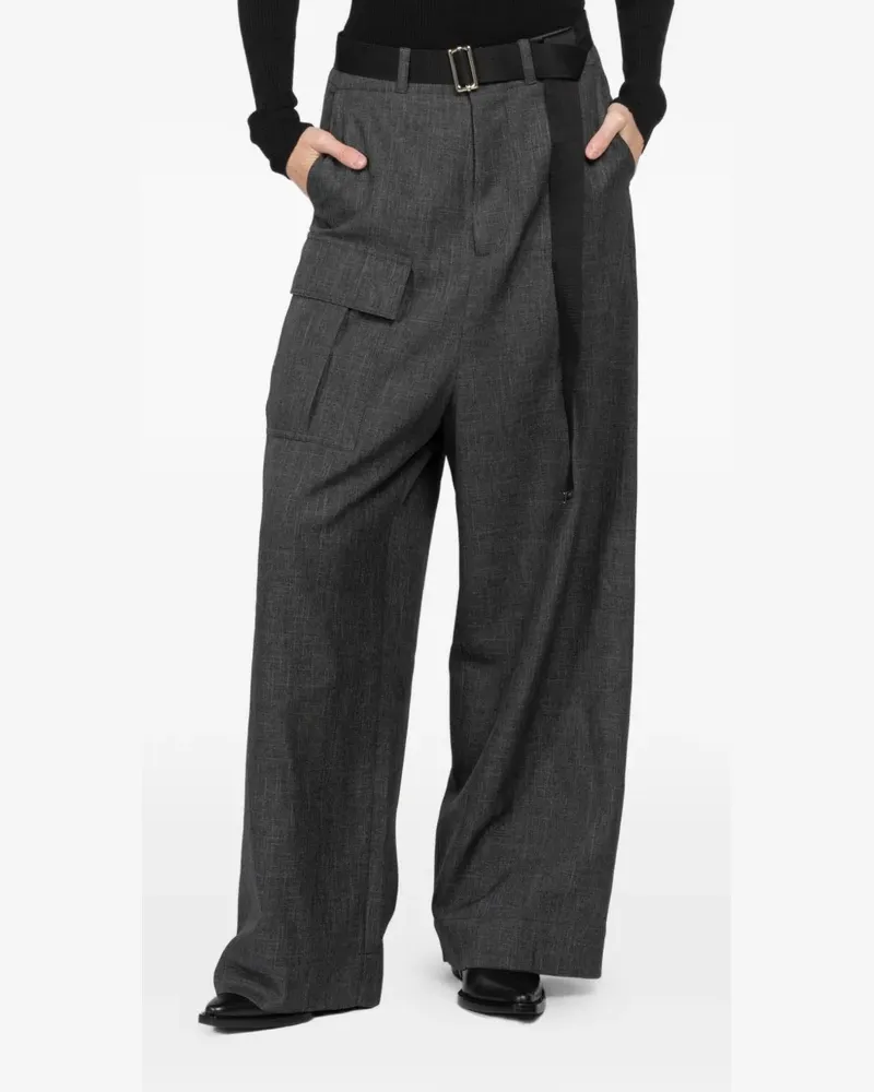 PLAN C wide-leg trousers - Grau Grau