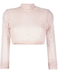 Philipp Plein Cropped-Top mit Monogramm Rosa