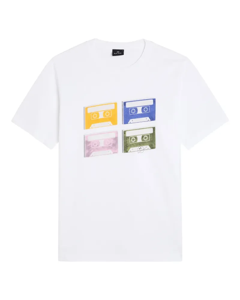 Paul Smith T-Shirt mit Kassetten-Print - Weiß Weiß