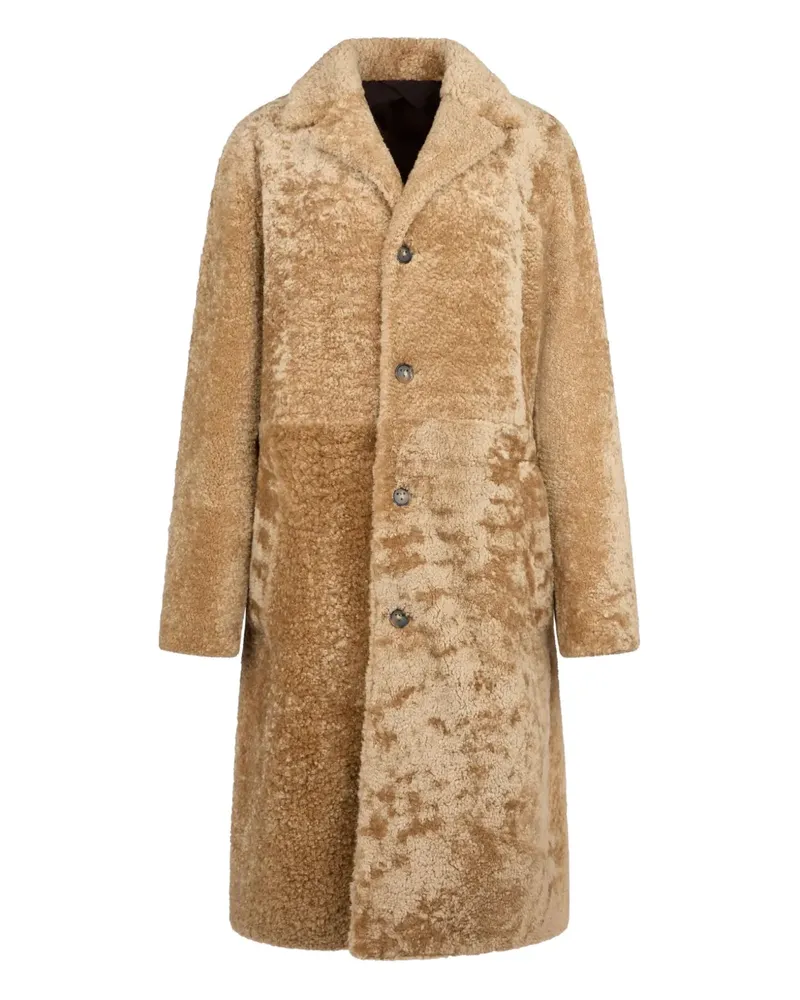 TOD'S Geknöpfter Shearling-Mantel - Nude Nude