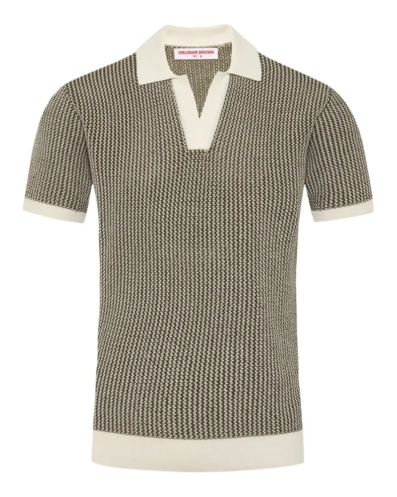Orlebar Brown Horton Poloshirt mit Zickzackmuster - Grün Grün