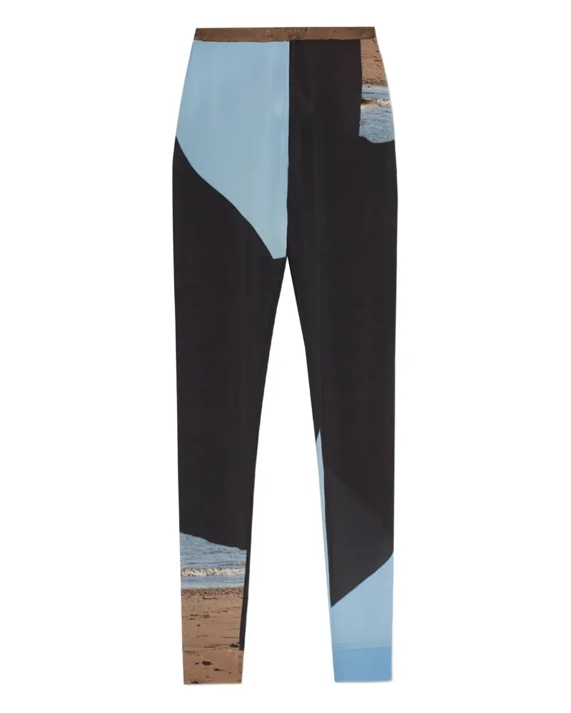 Issey Miyake Hose mit Print - Schwarz Schwarz
