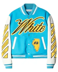 OFF-WHITE Vars World Lederjacke Blau