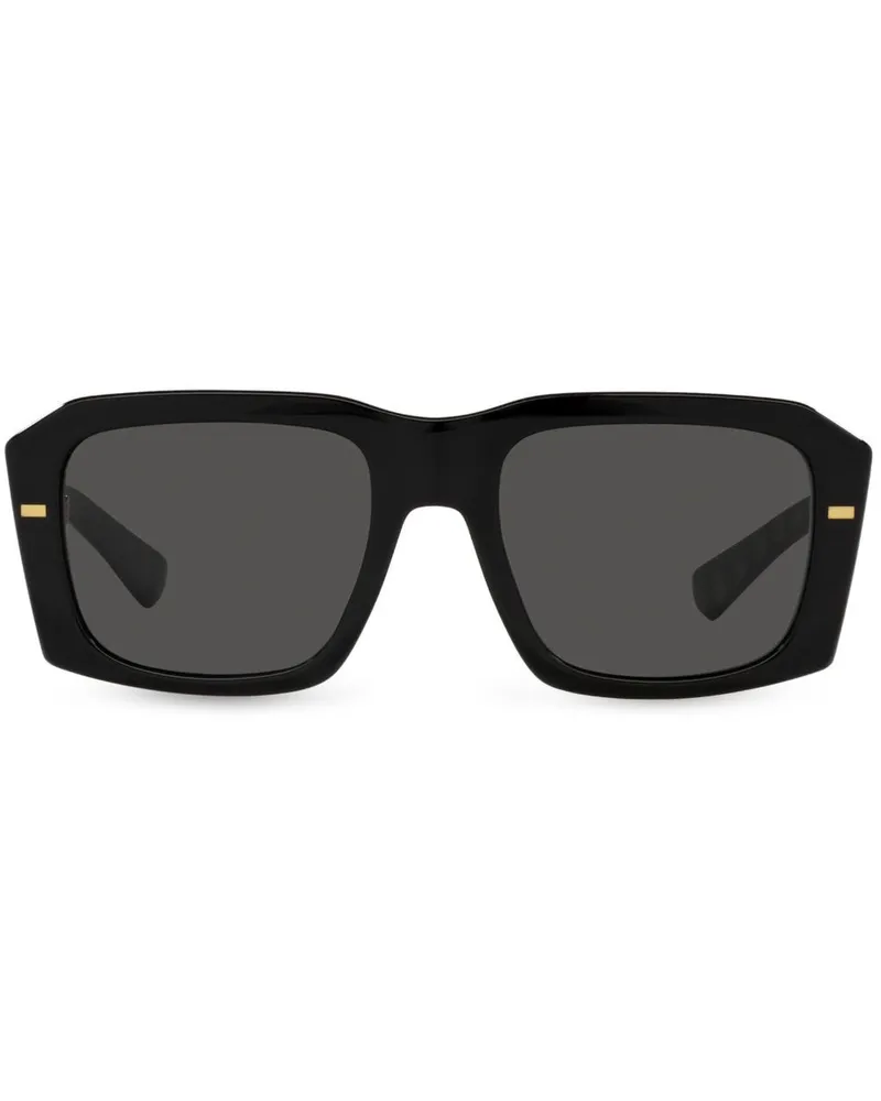 Dolce & Gabbana Sonnenbrille mit eckigem Gestell - Schwarz Schwarz
