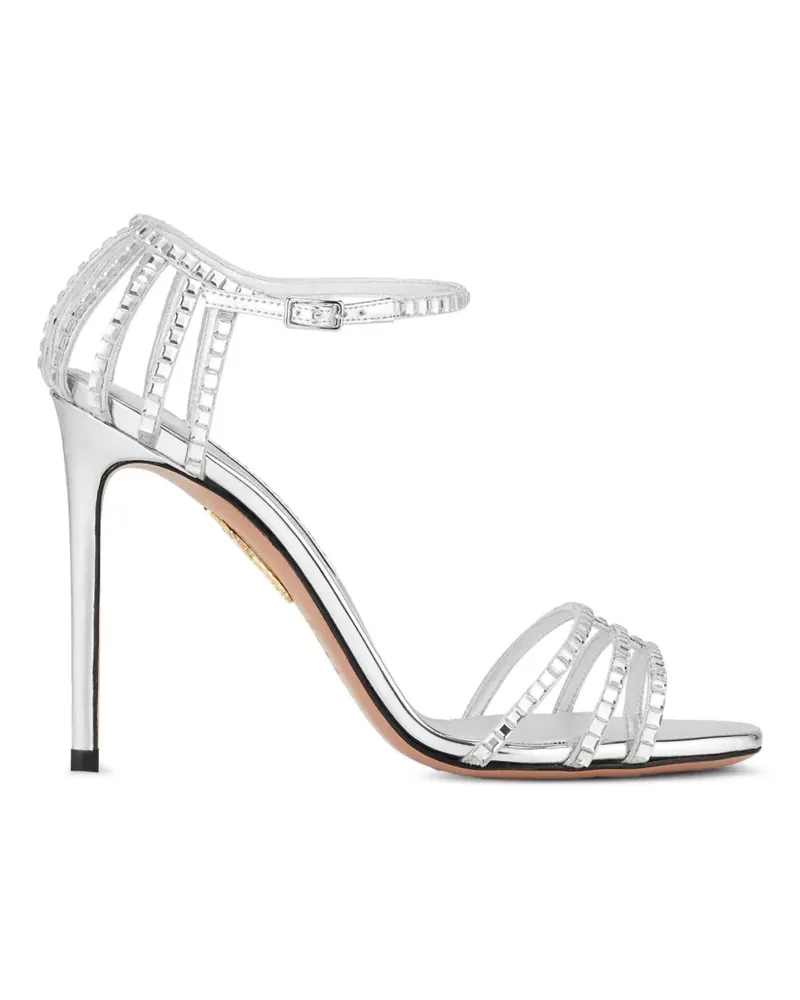 Aquazzura Sensation Crystal heeled sandals - Silber Silber