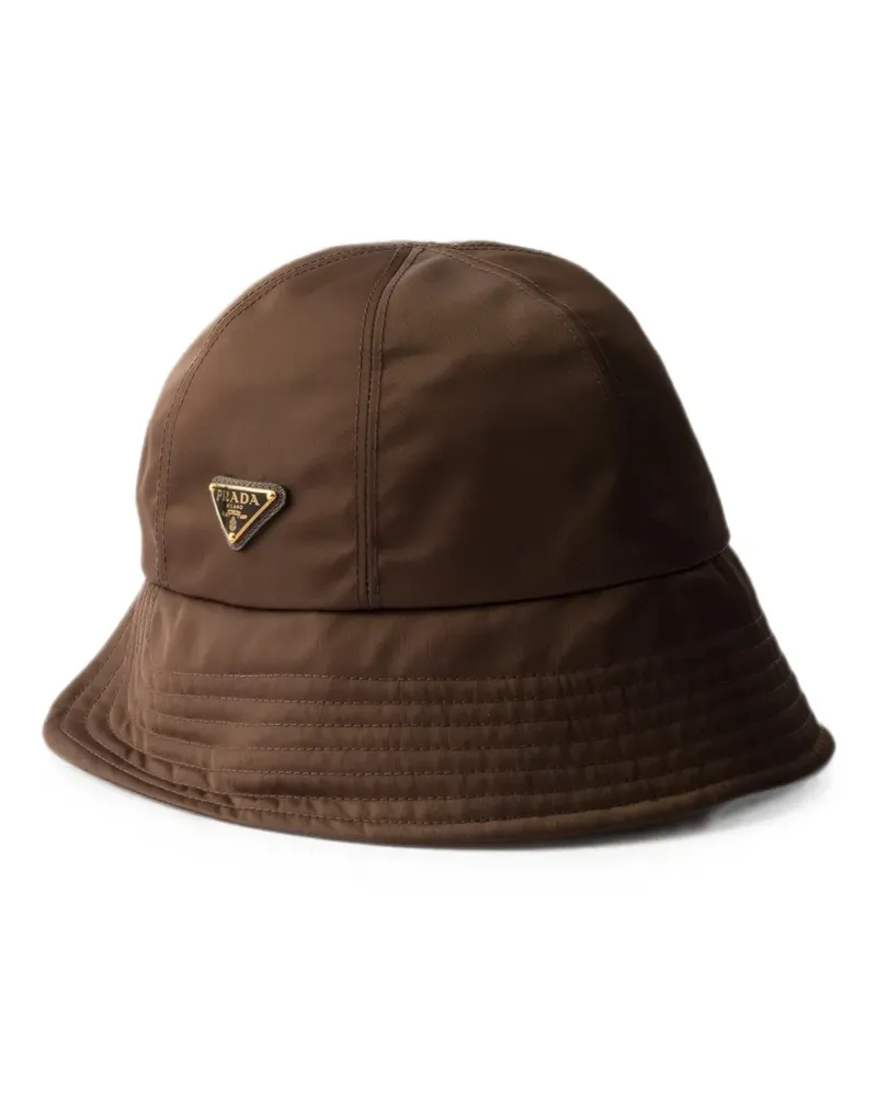 Prada Mütze aus Re-Nylon - Braun Braun