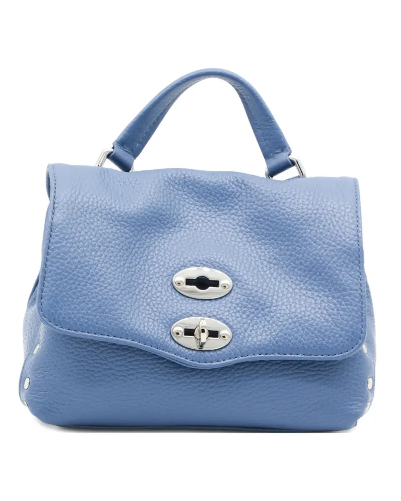 Zanellato Satchel-Tasche mit Nietendetail - Blau Blau