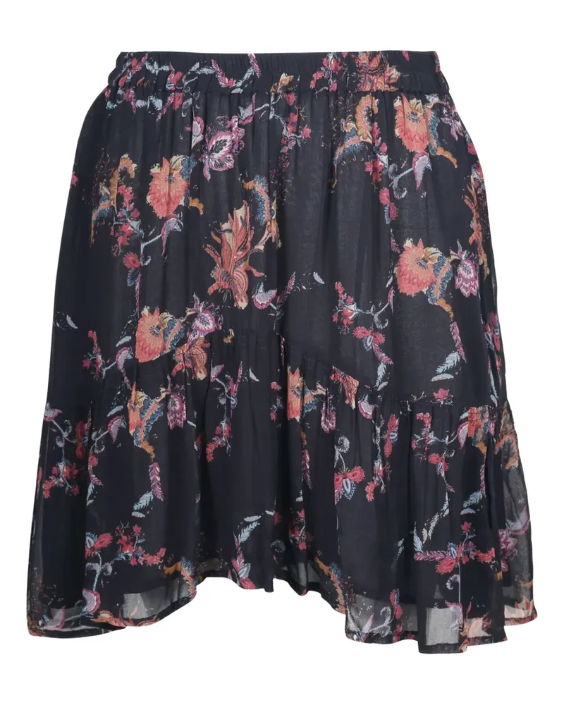 IRO Gestufter Rock mit Blumen-Print - Blau Blau