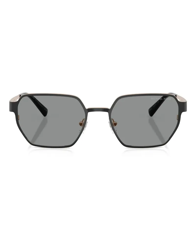 Michael Kors Madagascar Sonnenbrille mit geometrischem Gestell - Schwarz Schwarz