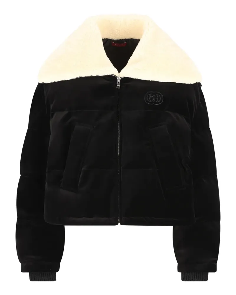 Gucci logo-embroidery jacket - Schwarz Schwarz