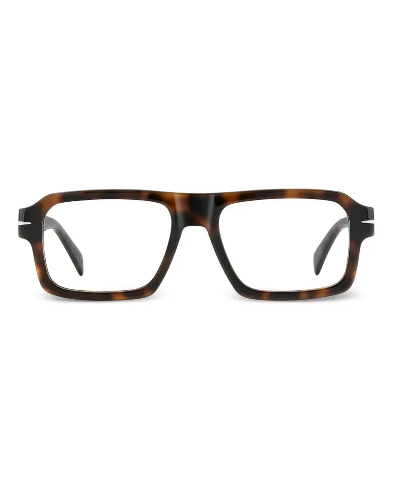 EYEWEAR by DAVID BECKHAM Brille mit eckigem Gestell - Braun Braun