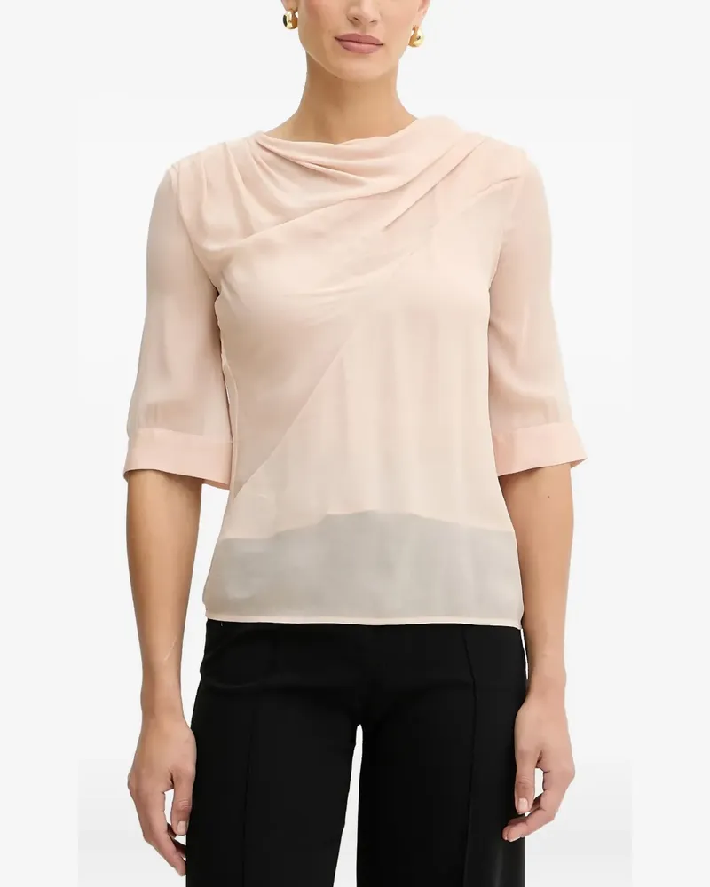 Pinko Drapierte Bluse mit drapiertem Ausschnitt - Nude Nude