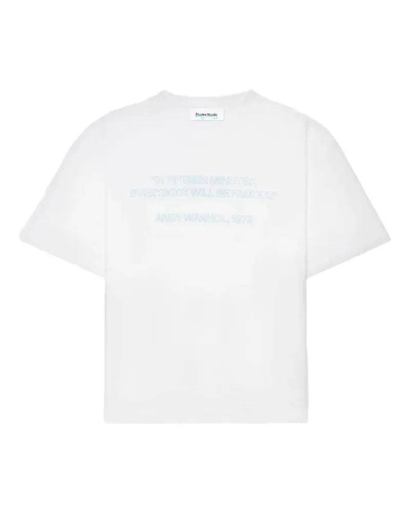 Études Studio T-Shirt mit grafischem Print - Weiß Weiß
