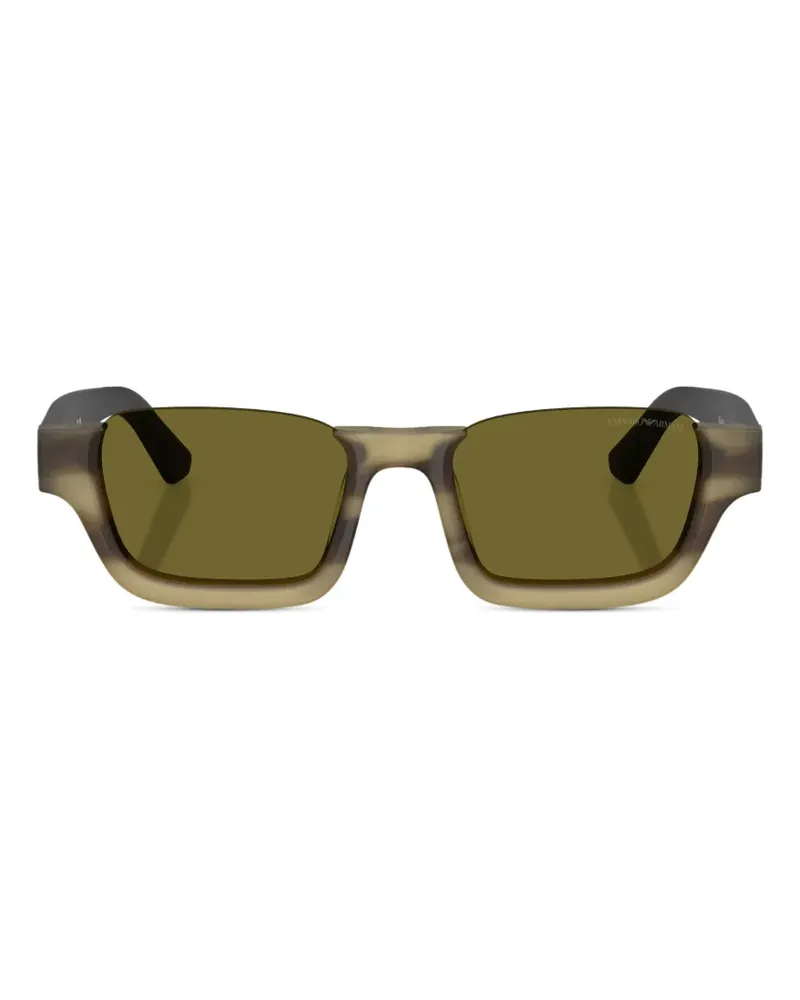 Emporio Armani rectangle-frame sunglasses - Braun Braun