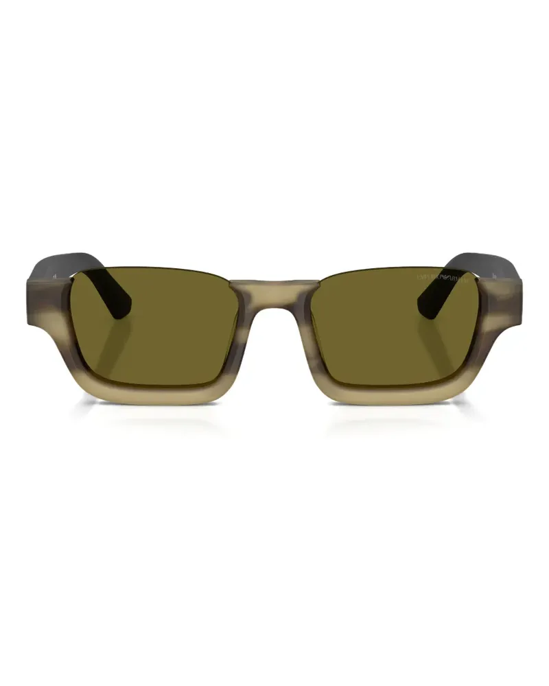 Emporio Armani rectangle-frame sunglasses - Braun Braun