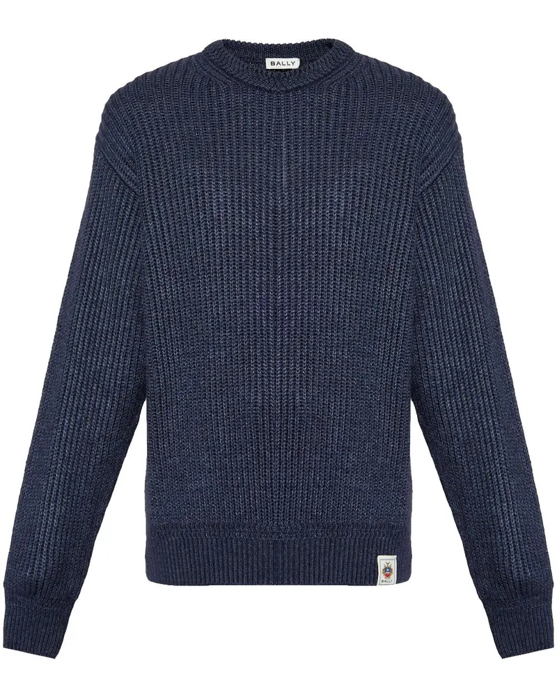 Bally Sweatshirt mit Logo-Patch - Blau Blau