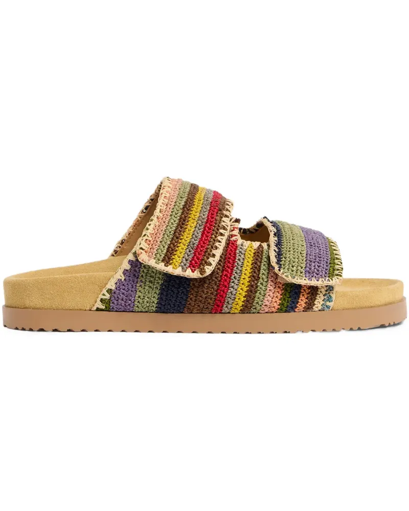 Dsquared2 Gestreifte Sandalen - Nude Nude