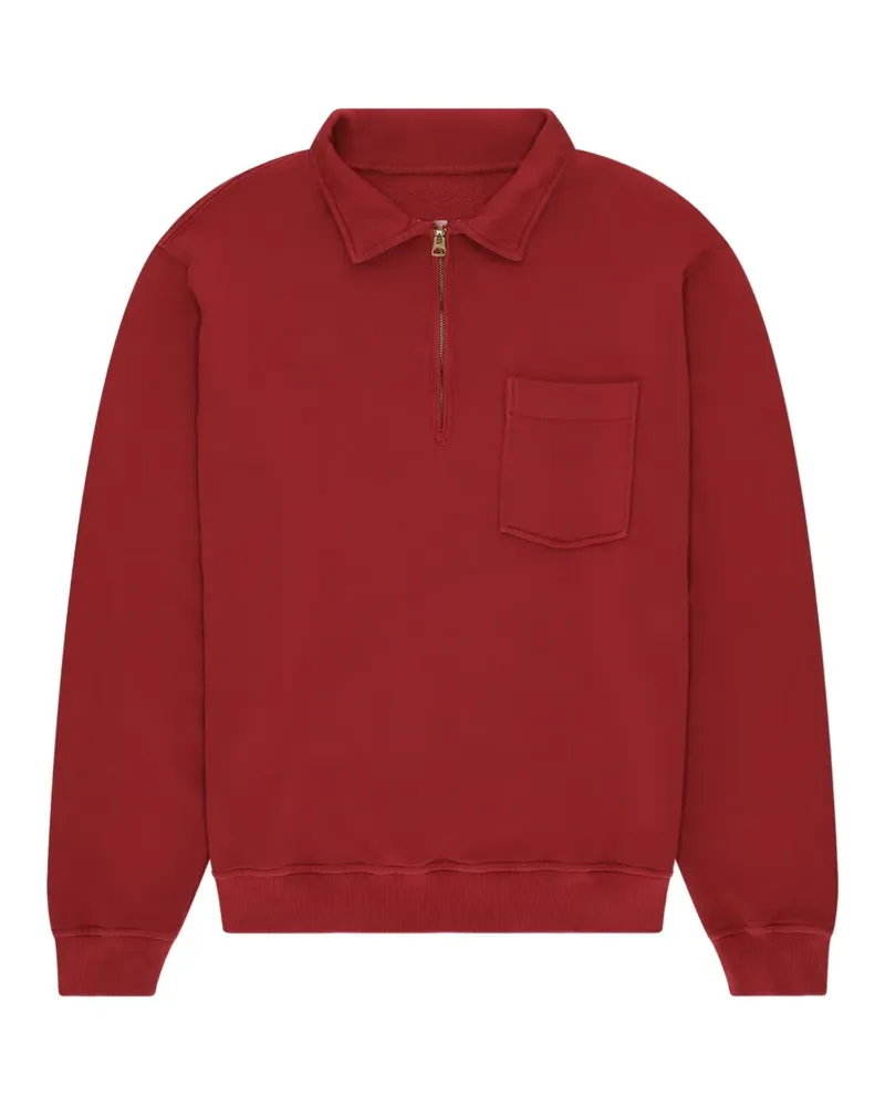 Fortela Yale zip-up chest-pocket sweatshirt - Rot Rot