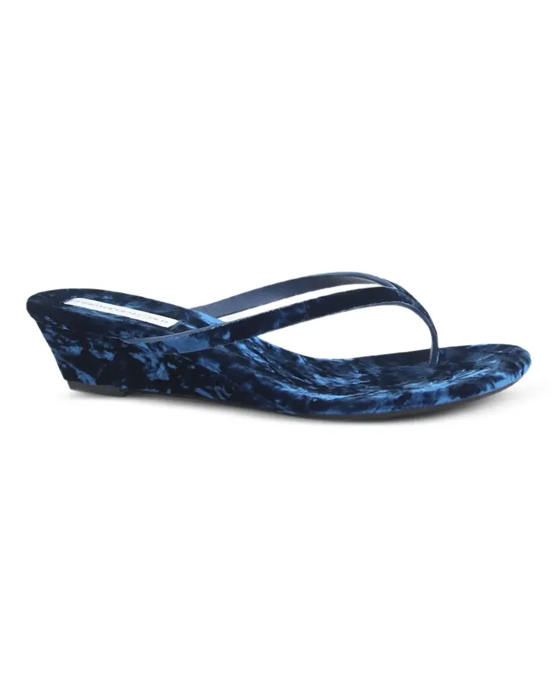 Christopher Esber Scala Wedge-Pumps aus Samt - Blau Blau