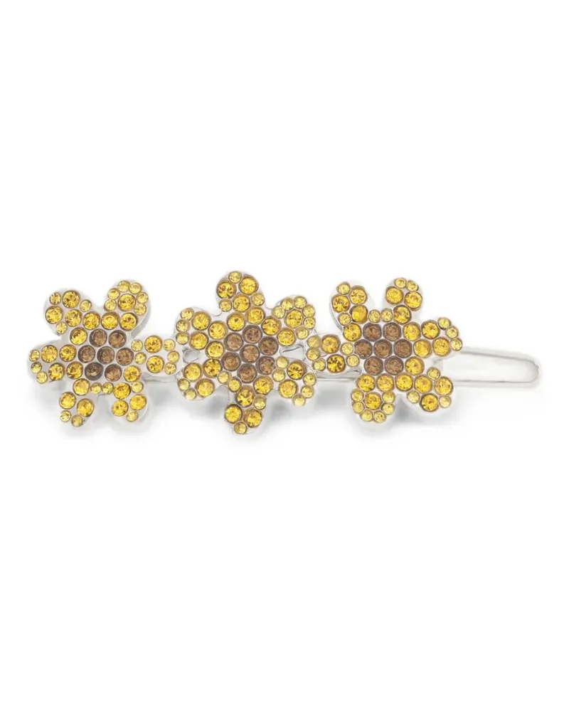Marni rhinestone-embellished daisy hair slide - Silber Silber