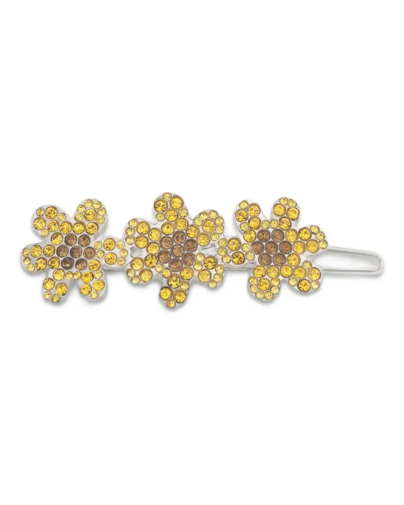 Marni rhinestone-embellished daisy hair slide - Silber Silber