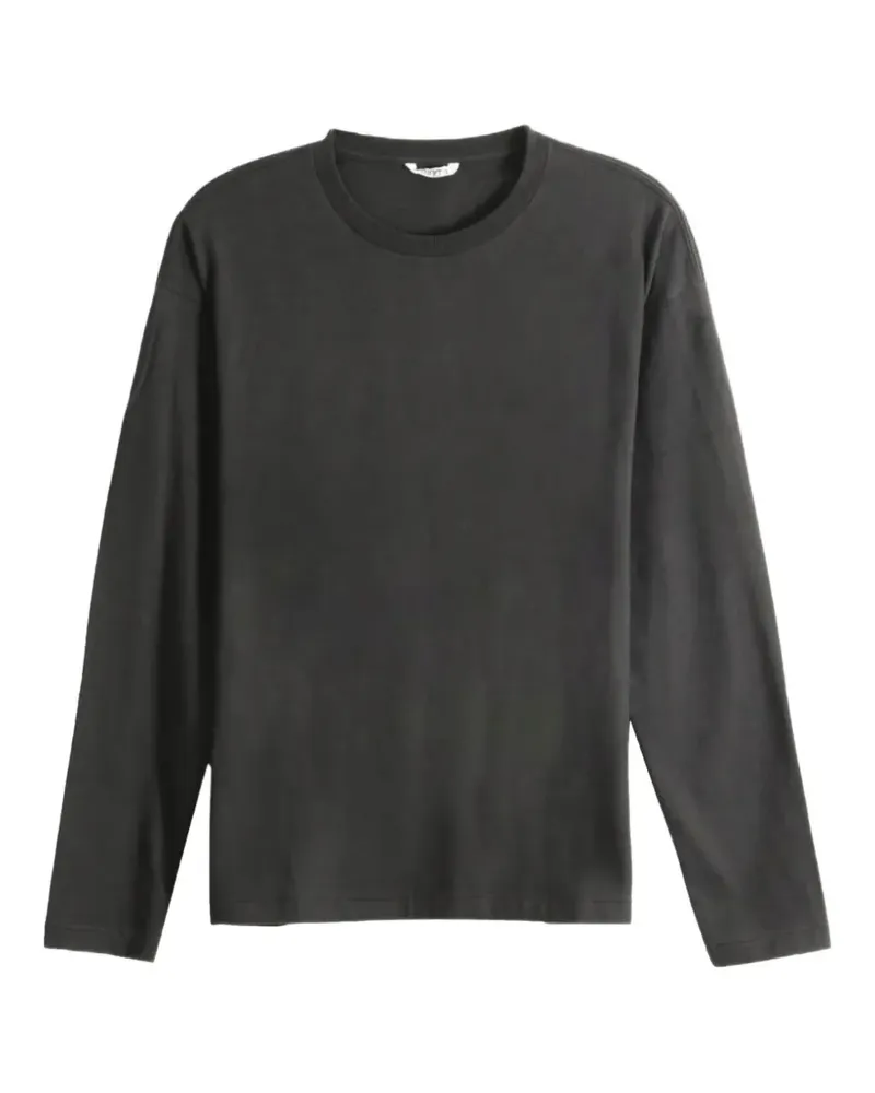 AURALEE Klassisches Langarmshirt - Schwarz Schwarz